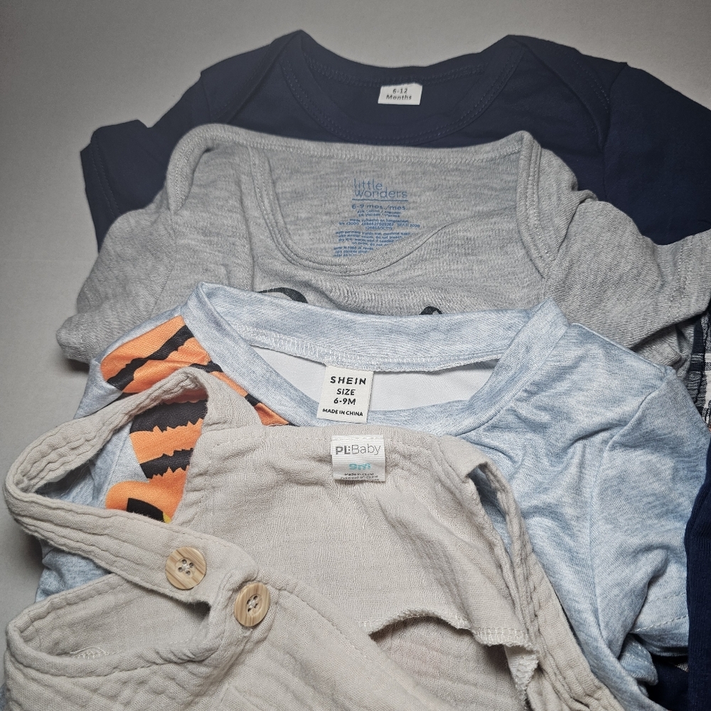 Baby Boy Clothes Lot 6 9 Mos Fishing Dad Bodysuits Shorts - Picture 5 of 6